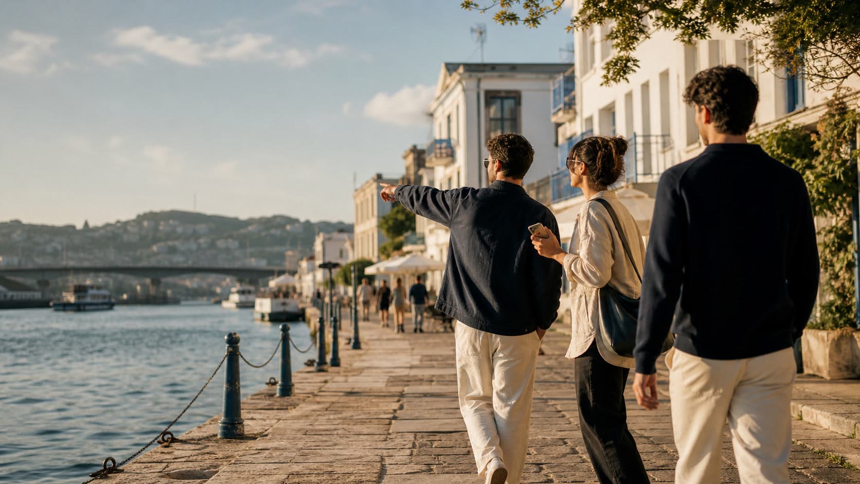 Travelers organizing a shared trip itinerary in Destinflow